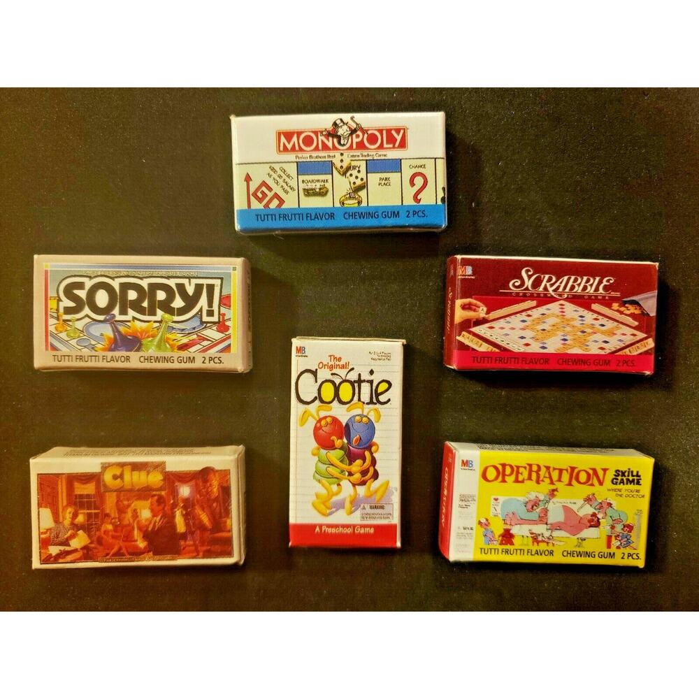 1996 Hasbro CLASSIC‎ Miniature Game board Chews Gum Miniatures NIB LOT